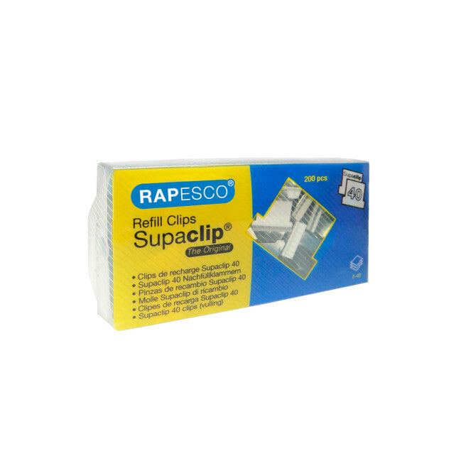 Rapesco Supaclip 40 document clip Stainless steel 200