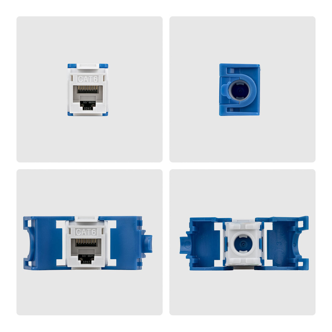 StarTech.com Cat6 Keystone Jack, 24-Pack RJ45 Ethernet Keystone Jacks, UTP Cat6 Wall Jack, 180-Degree - image 5