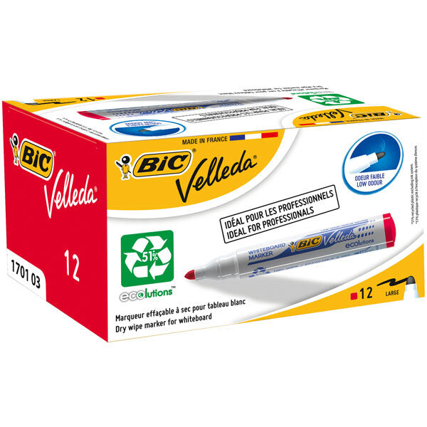 BIC Whiteboard Velleda ECOlutions 1701 marker 12 Red - image 2