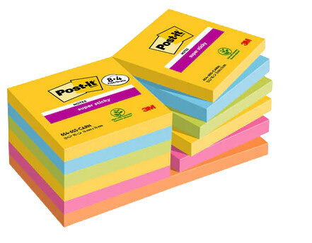Post-It 7100259227 note paper Square Blue, Green, Orange, Pink, Yellow 90 sheets Self-adhesive