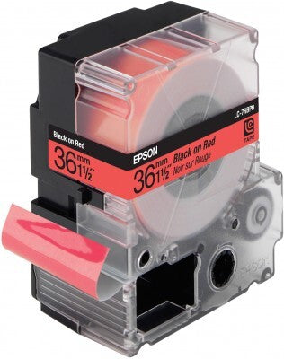 Epson Label Cartridge Pastel LC-7RBP9 Black/Red 36mm (9m)