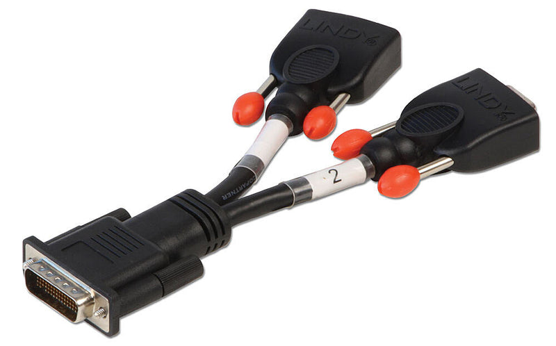 Lindy DMS 59 Male to 2 x VGA Female Splitter Cable