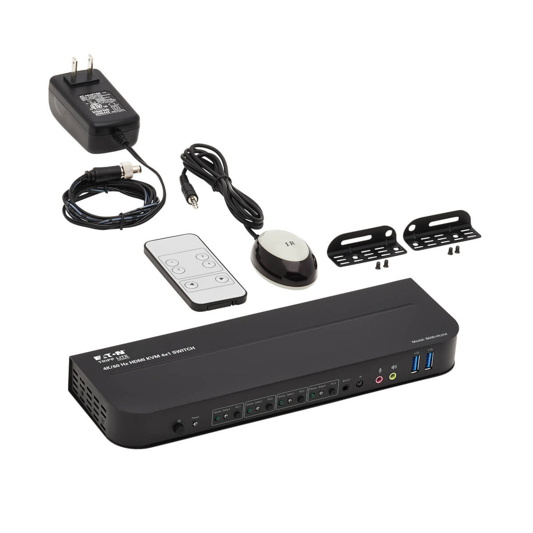 Tripp Lite B005-HUA4 4-Port HDMI/USB KVM Switch - 4K 60 Hz, HDR, HDCP 2.2, IR, USB Sharing
