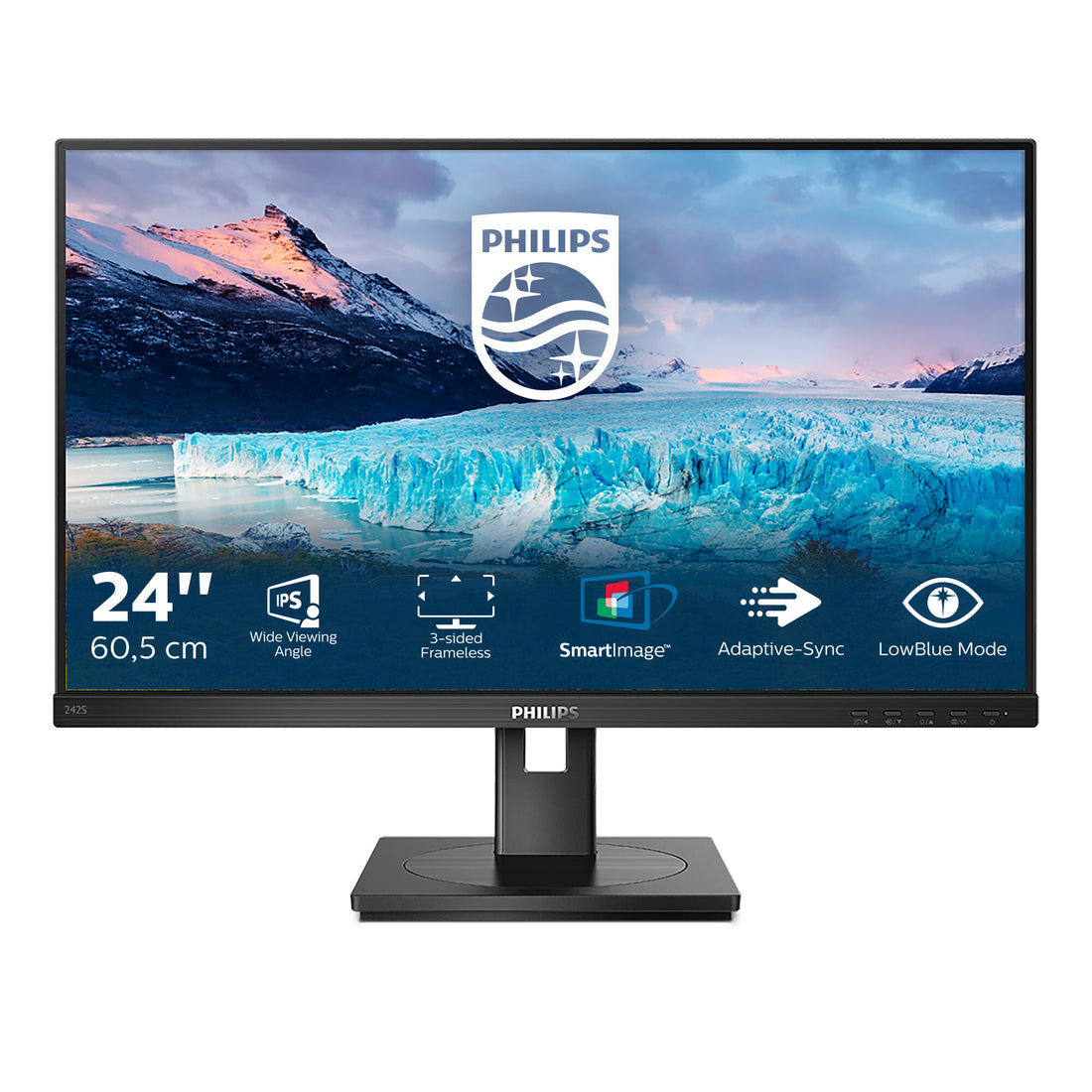 Philips S Line 242S1AE/00 computer monitor 23.8" 1920 x 1080 pixels Full HD LED Black