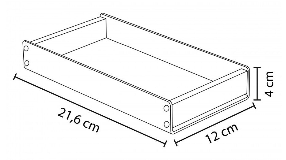 Alba Black aluminium and wood desk tray - image 6