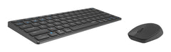 Rapoo 9600M keyboard Mouse included Universal USB + Bluetooth QWERTY Dark Grey