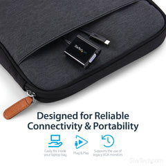 StarTech.com USB-C to VGA Adapter - Black - 1080p - Video Converter For Your MacBook Pro - USB C to VGA Display Dongle - Upgraded Version is CDP2VGAEC