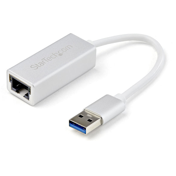 StarTech.com USB 3.0 to Gigabit Network Adapter, Silver, Sleek Aluminum Design for MacBook, Chromebook or Tablet, Native Driver Support