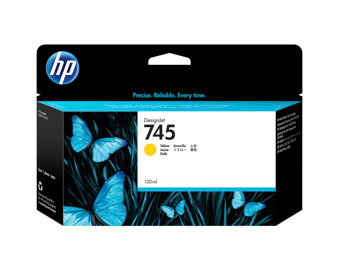 HP 745 130-ml DesignJet Yellow Ink Cartridge