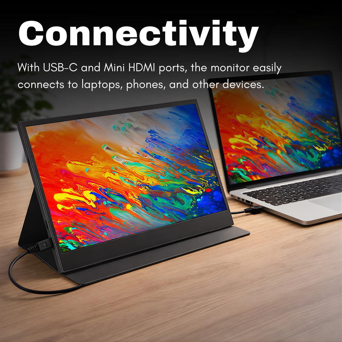 Origin Storage 15.6 Inch Full HD 60Hz IPS Portable Monitor with USB-C Mini HDMI & Speakers with Foldable Case - image 3