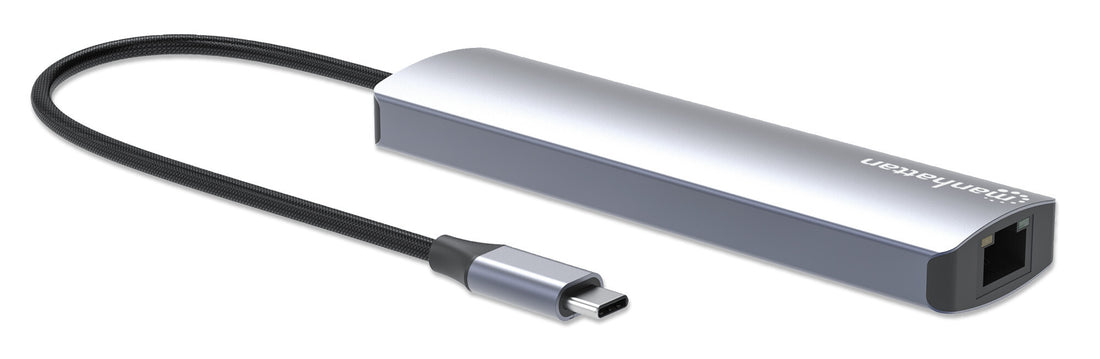 Manhattan USB-C Dock/Hub, Ports (x6): Ethernet, HDMI, USB-A (x3) and USB-C, with Power Delivery (PD) 100W - image 2