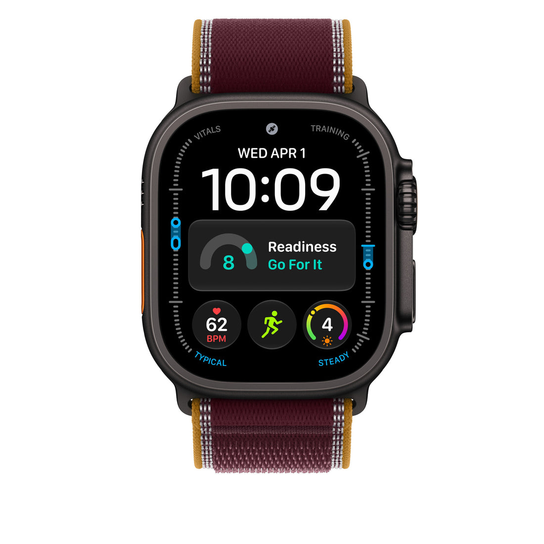 Apple 49mm Burgundy Trail Loop - M/L - Black Titanium Finish - image 3