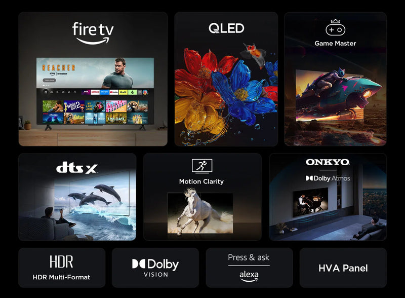 TCL T6C -UK 43 inch QLED 4K HDR 10+ Dolby Vision & Atmos Smart Fire TV