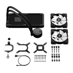 Fractal Design Lumen S24 v2 RGB Processor All-in-one liquid cooler 12 cm Black 1 pc(s)