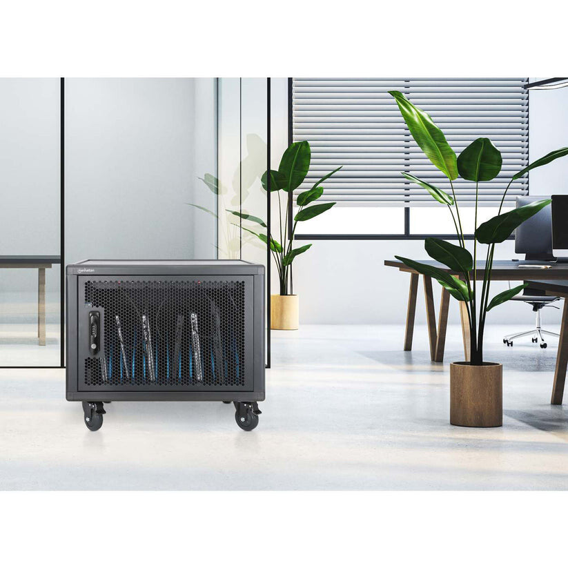 Manhattan Laptop Charging Cabinet Desktop (or trolley) via USB-C 65W 16" 12-bay, Suitable for USB-C laptops - image 6
