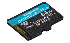 Kingston Technology Canvas Go! Plus 64GB microSDXC Canvas Go Plus 170R A2 U3 V30 Card + ADP