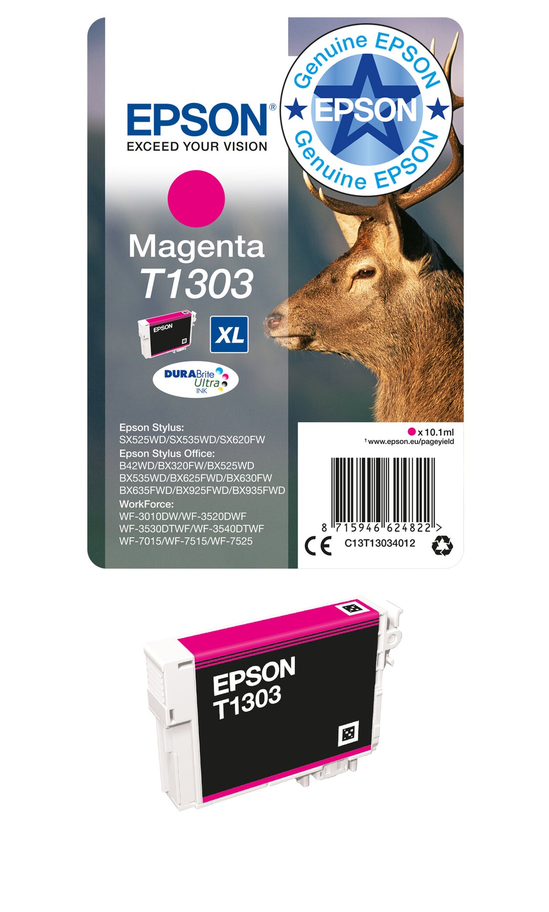 Epson Stag T1303 DURABrite Ultra Single Magenta Ink - image 2