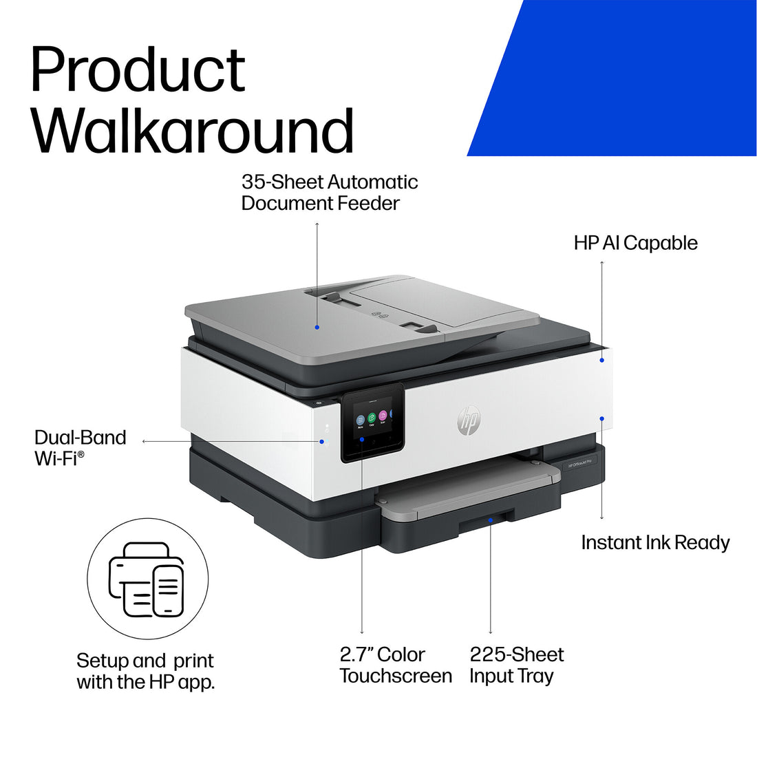 HP OfficeJet Pro Wireless Color Printer - image 3