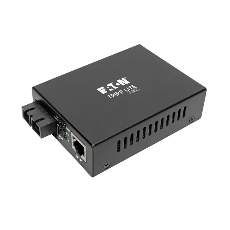 Tripp Lite N785-INT-SC-SM Gigabit Singlemode Fiber to Ethernet Media Converter, SC, 1310 nm, 20 km (12.4 mi.)