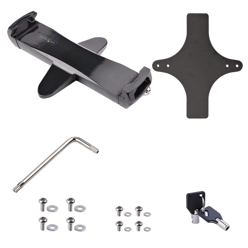 StarTech.com VESA Mount Adapter for Tablets 7.9 to 12.5in - Up to 2kg (4.4lb) - 75x75/100x100 VESA Patterns - Universal Anti-Theft Tablet VESA Mount Clamp - Secure Tablet Mount - Black