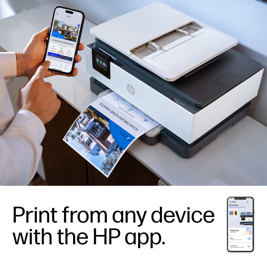 HP OfficeJet Pro Wireless Color Printer, Instant Ink; Two-sided printing - image 7