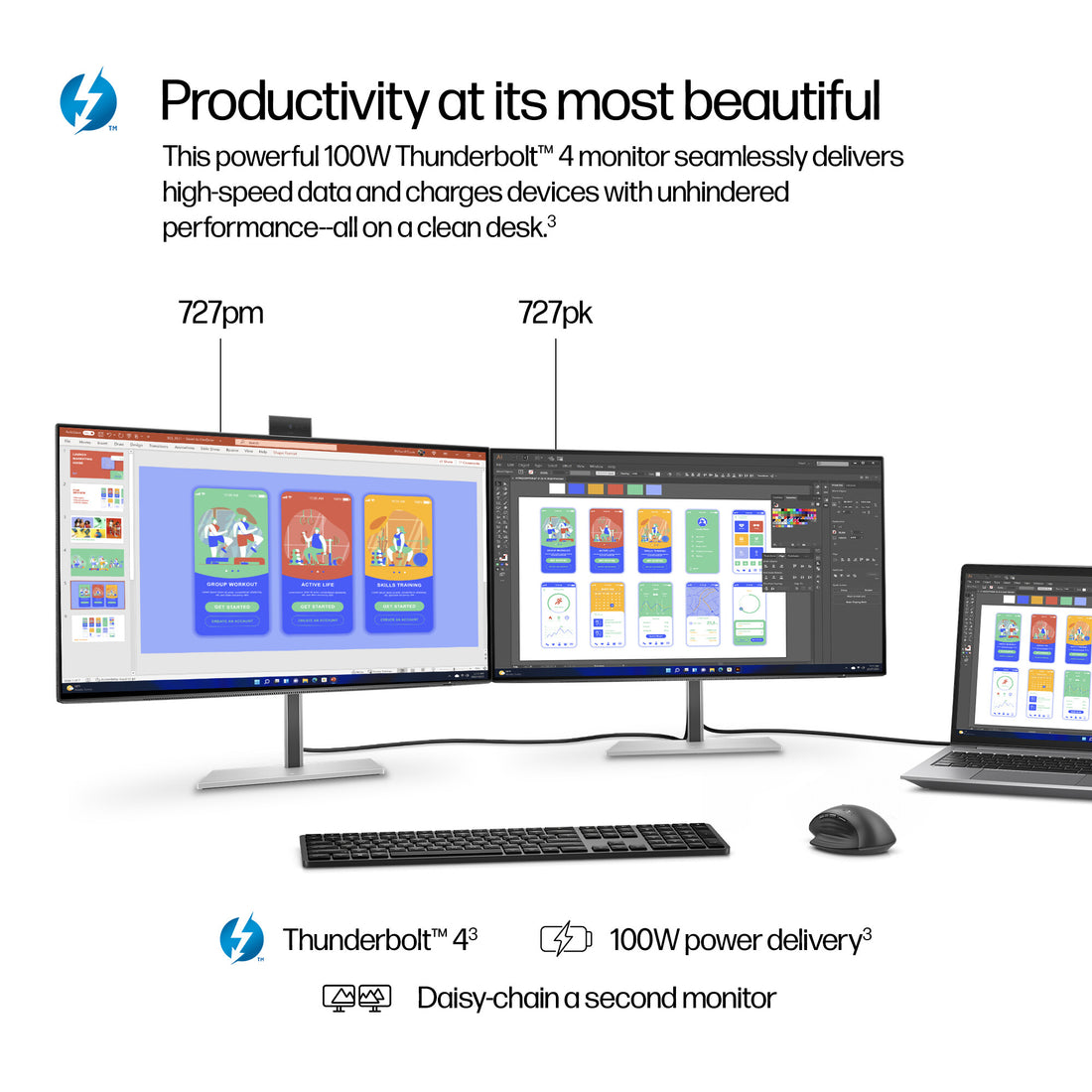 HP Series 7 Pro 27 inch 4K Thunderbolt 4 Monitor - 727pk - image 10