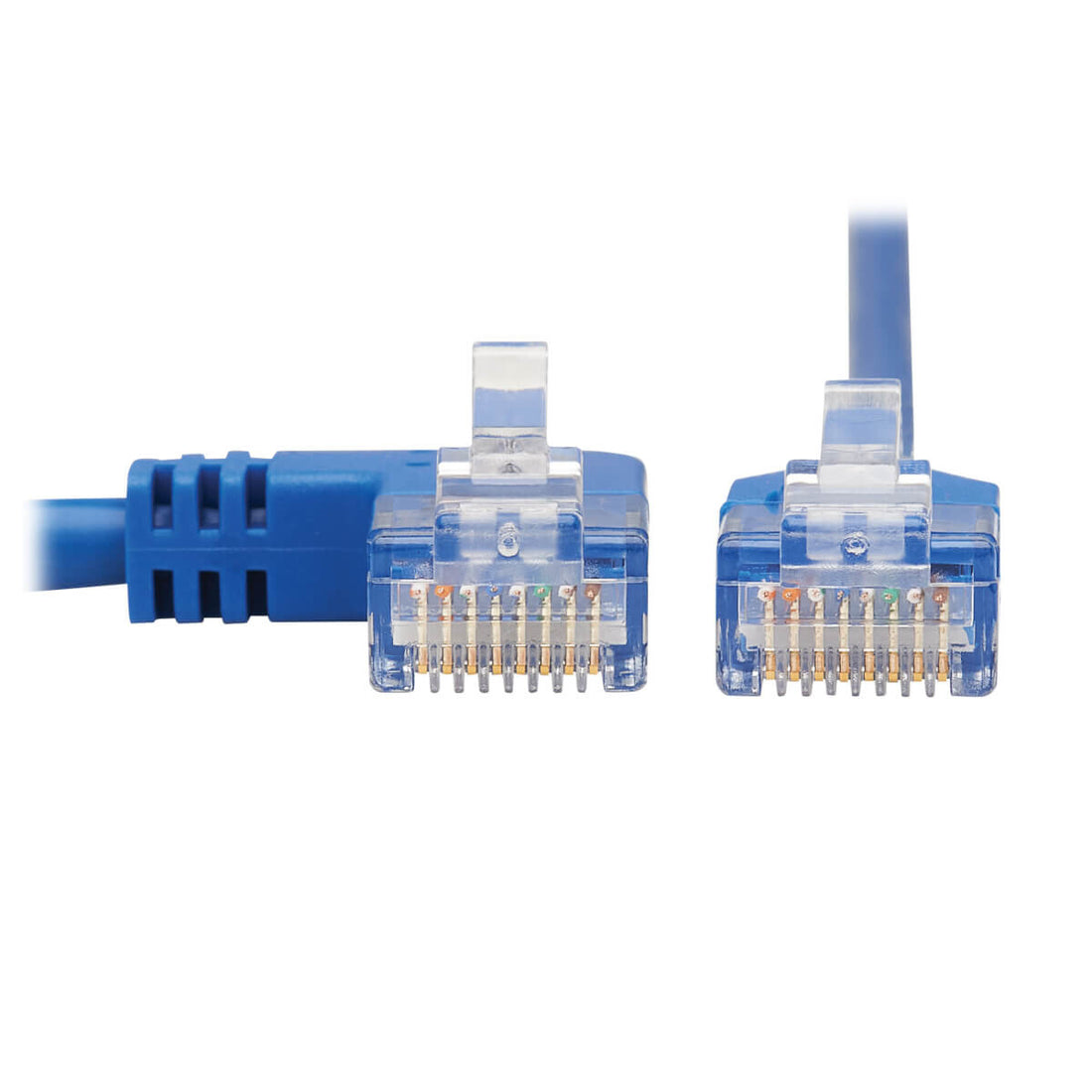 Tripp Lite N204-S07-BL-LA Left-Angle Cat6 Gigabit Molded Slim UTP Ethernet Cable (RJ45 Left-Angle M to RJ45 M), Blue, 7 ft. (2.13 m)