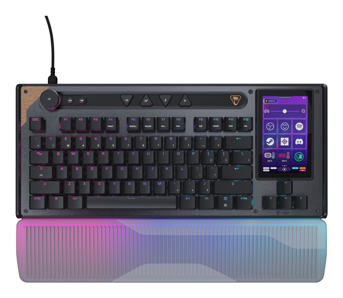 Turtle Beach Command Series KB7 TKL Wired Gaming Keyboard - 4.3” Touchscreen Command Display, Titan - image 2