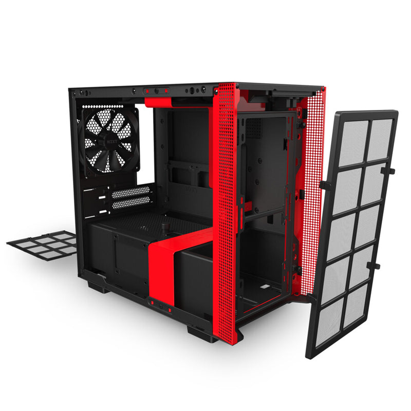 NZXT H210i Matte Black Red Mini Tower Black, Red