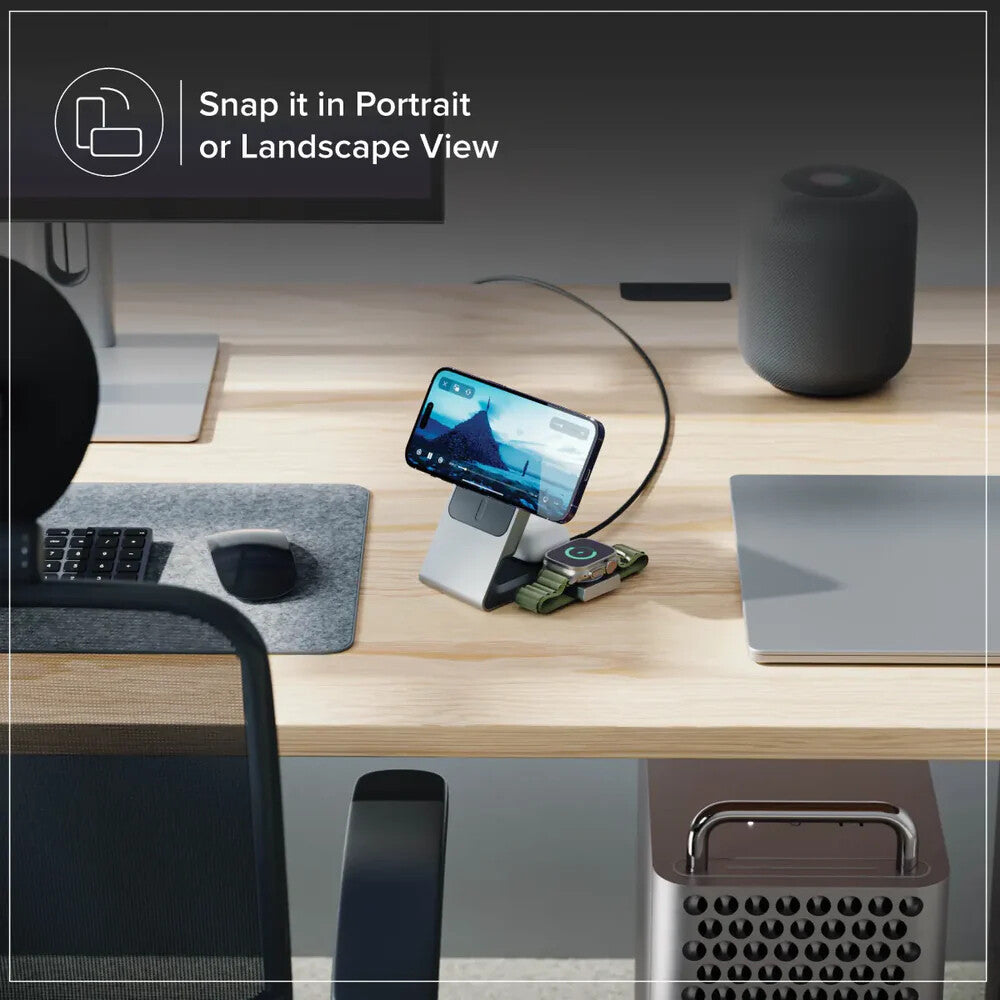 ALOGIC Matrix+ 3-in-1 Magnetic Charging Dock with Apple Watch Charger for iPhone 16-12 , Apple Watch, Airpods - image 5