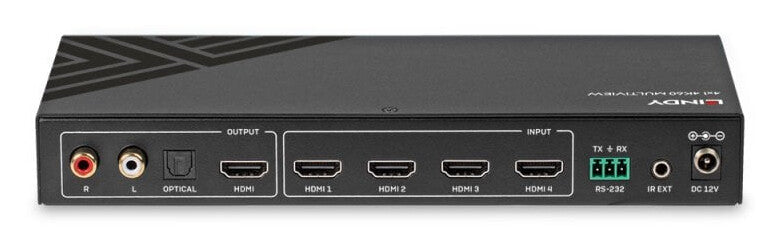 Lindy 4x1 4K60 HDMI Seamless Multiview Switch