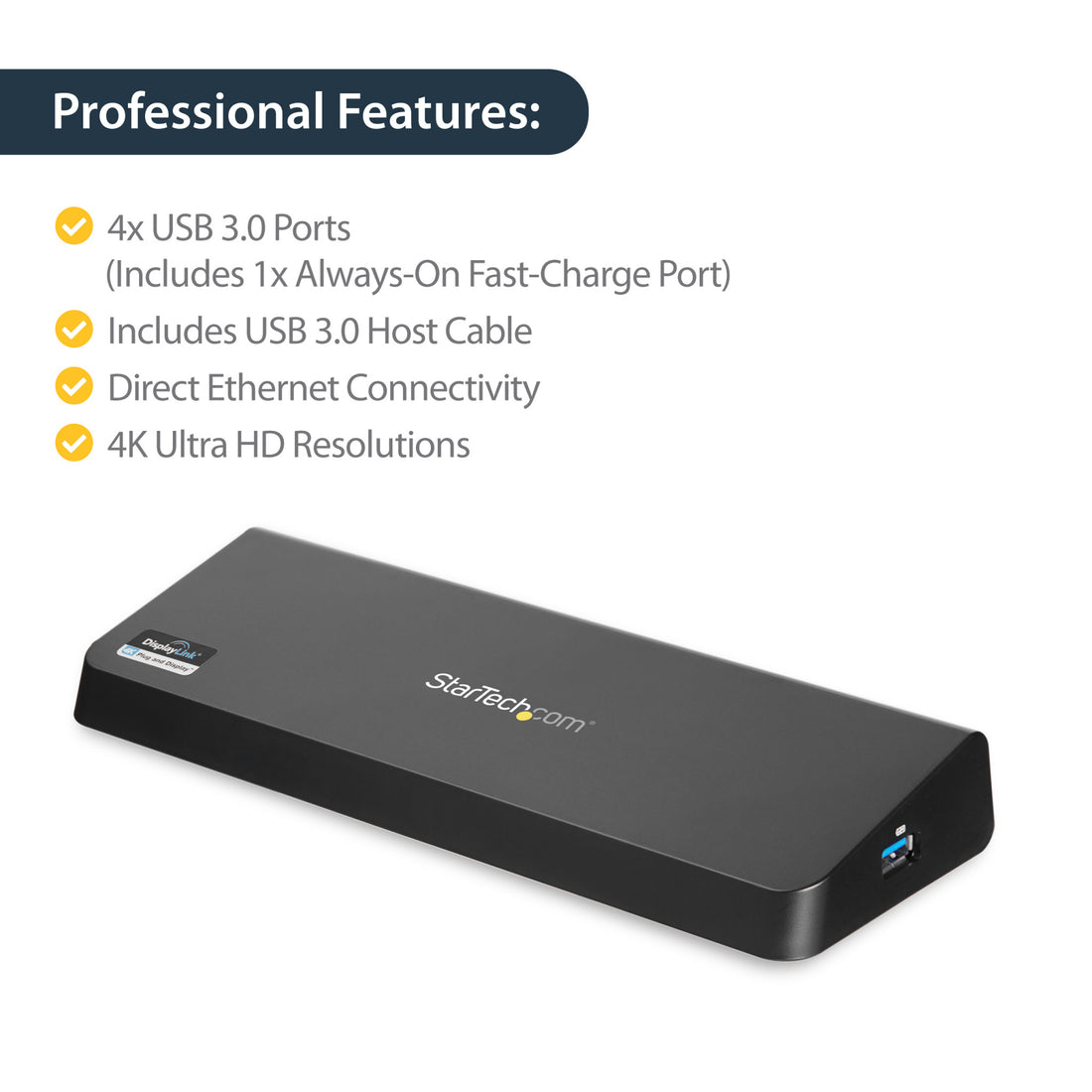 StarTech.com USB 3.0 Docking Station Dual Monitor with HDMI & 4K DisplayPort - USB 3.0 to 4x USB-A, Ethernet - image 11