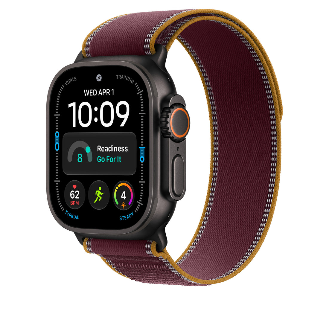 Apple 49mm Burgundy Trail Loop - M/L - Black Titanium Finish - image 2