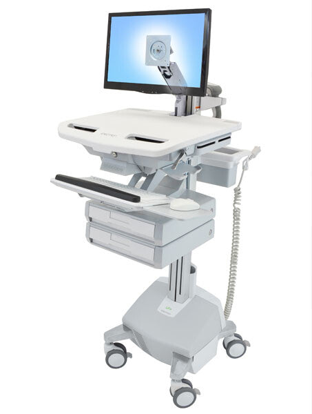 Ergotron StyleView Aluminium, Grey, White Flat panel Multimedia cart