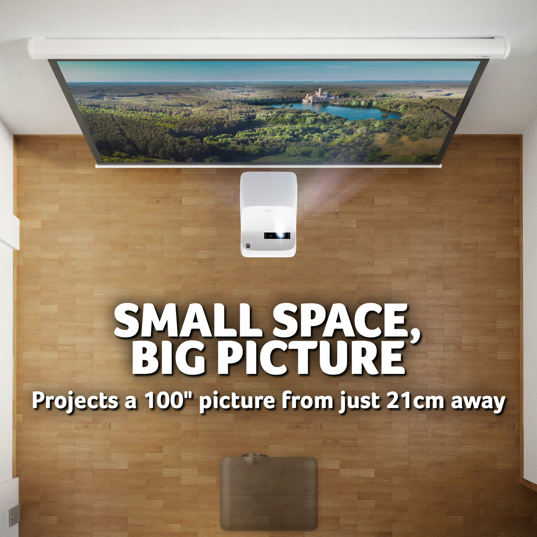 Acer HL1810U ultra-short throw projector - 4K Ultra HD, RGB laser, 2,800 RGB laser lm - image 4