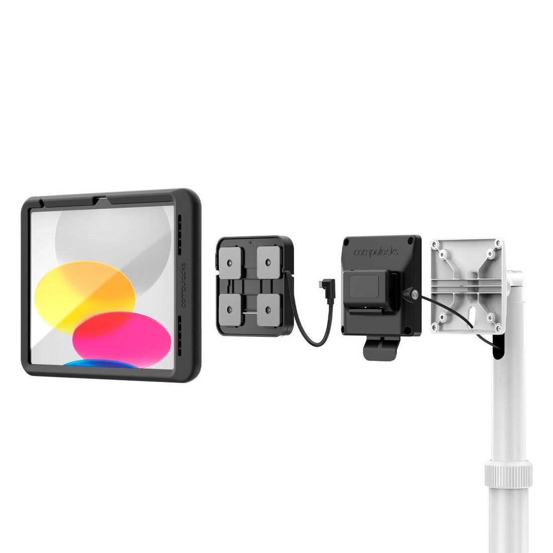 Compulocks iPad 10th-11th (A16) Gen, Mount with Cable-free Charging Medical Rolling Cart Black - image 7