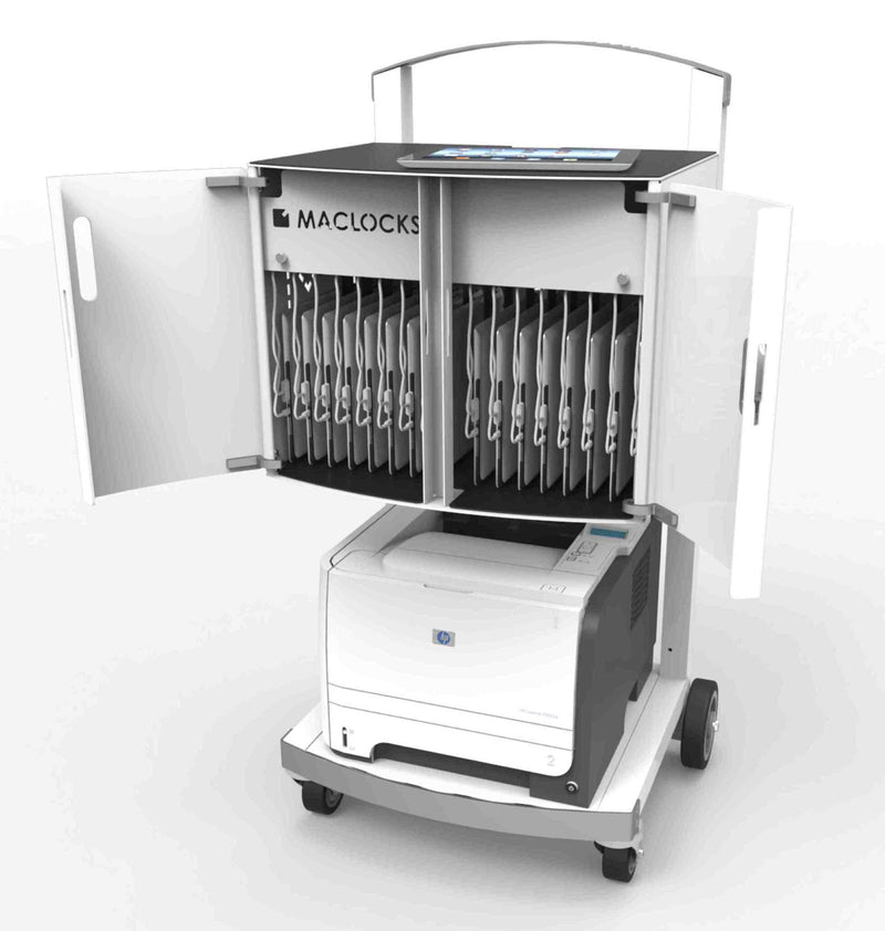 Compulocks CartiPad Uno Tablet / Laptop Charging Rolling Cart 16 Devices EU Power Plug