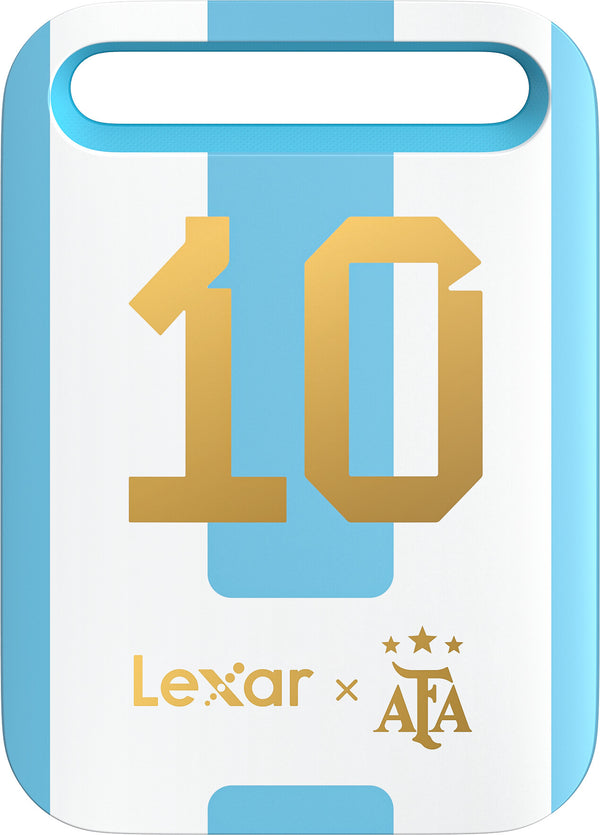 Lexar Air 512GB Portable SSD, Elite Legends Series, up to 390MB/s read and 400MB/s write (White/Blue)