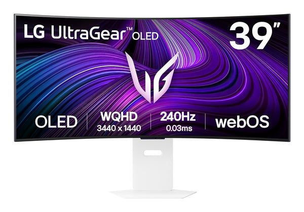 LG 39" UltraWide QHD 240Hz OLED Monitor, White (39GX90SA-W)