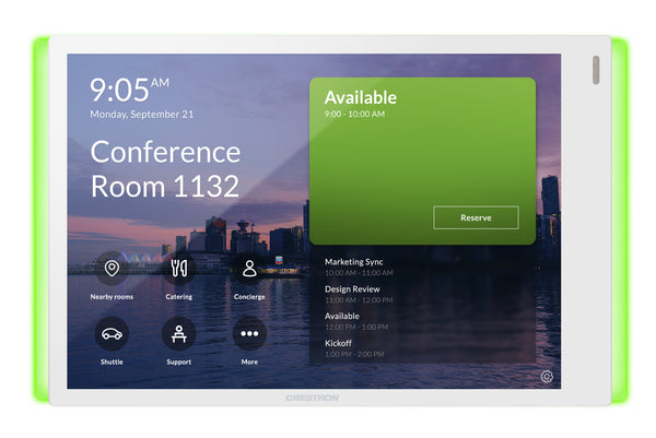Crestron TSS-770-T-W-S-LB KIT meeting room display 17.8 cm (7") 1280 x 800 pixels 802.11a, 802.11b, 802.11g, Wi-Fi 4 (802.11n), Wi-Fi 5 (802.11ac) Plastic