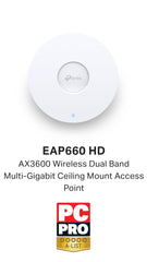 TP-Link Omada AX3600 Wireless Dual Band Multi-Gigabit Ceiling Mount Access Point