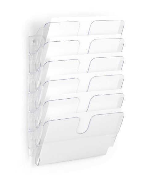 Durable FLEXIPLUS literature rack 6 shelves Transparent - image 2