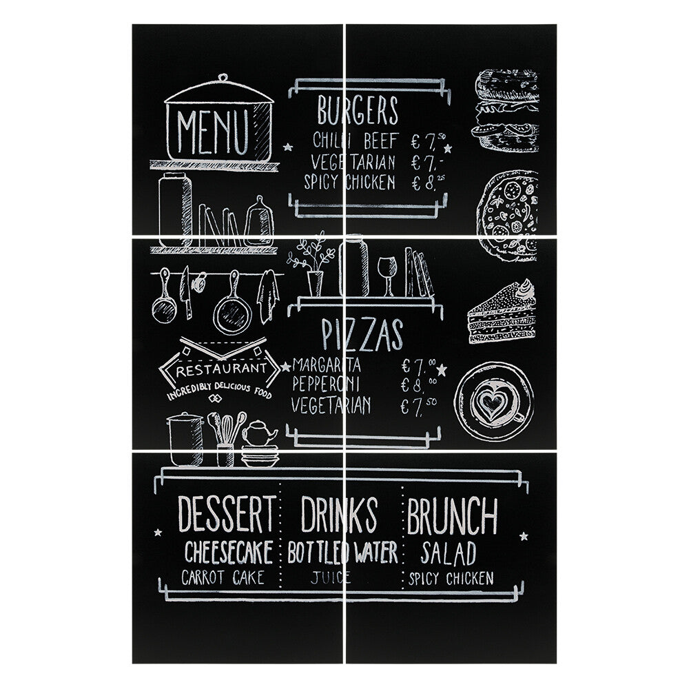 Securit FB-XXL chalk board Black Melamine, Velcro