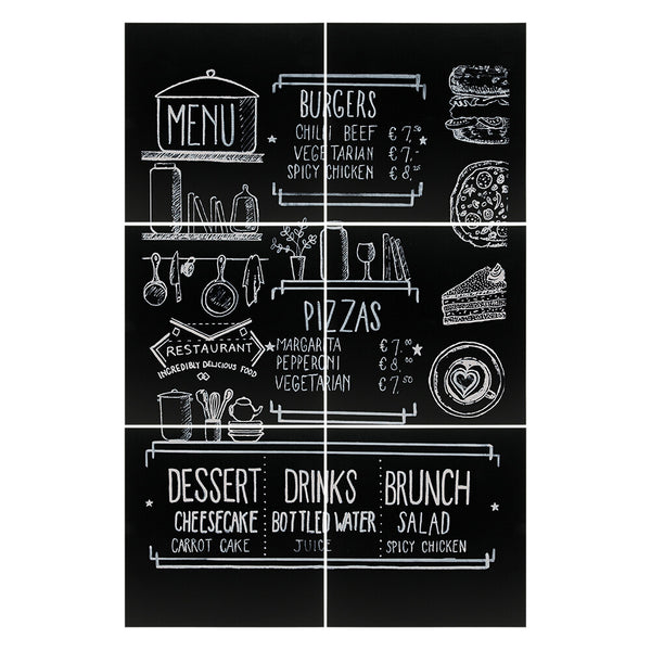 Securit FB-XXL chalk board Black Melamine, Velcro