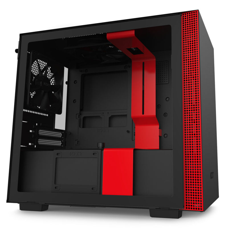 NZXT H210i Matte Black Red Mini Tower Black, Red