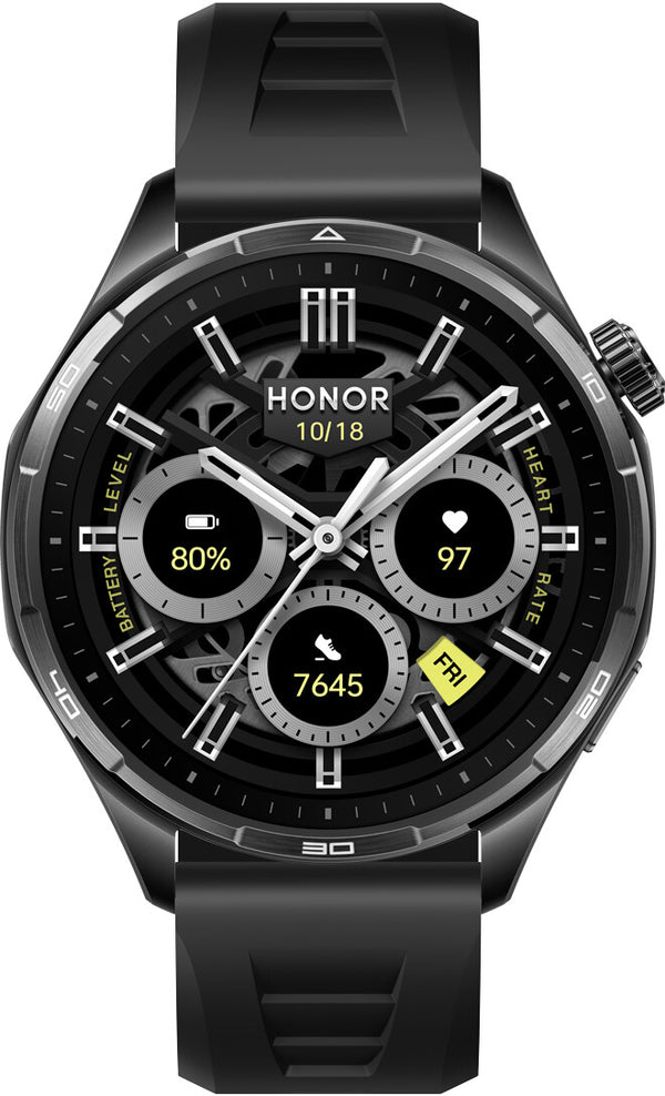 Honor Watch 6 3.71 cm (1.46") AMOLED 46.5 mm Digital 464 x 464 pixels Touchscreen Black GPS (satellite)