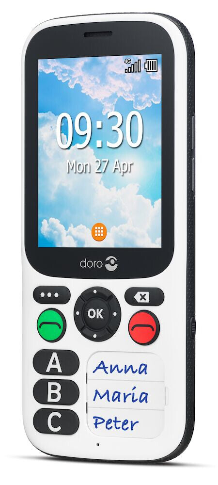 Doro 780X IUP 7.11 cm (2.8") 117 g Black, White Feature phone