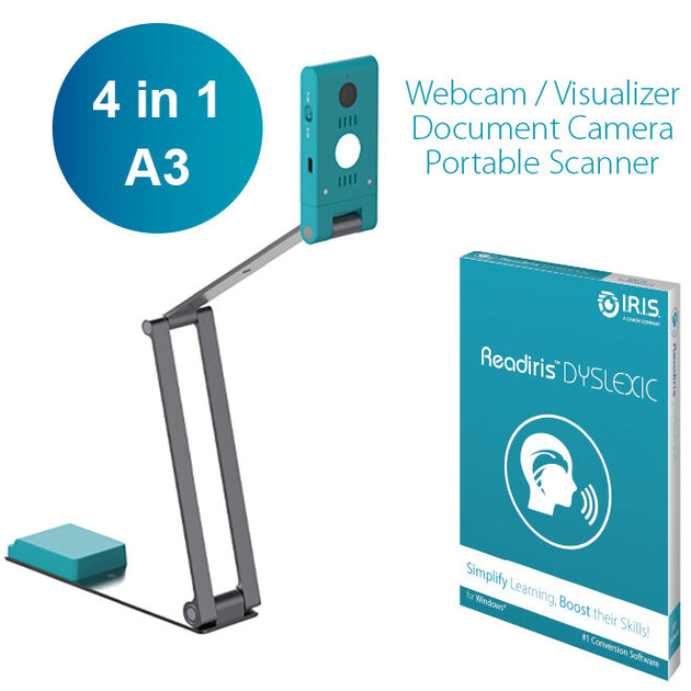 I.R.I.S. IRIScan Visualizer 7 + Readiris Dyslexic 2.0 Overhead scanner ...