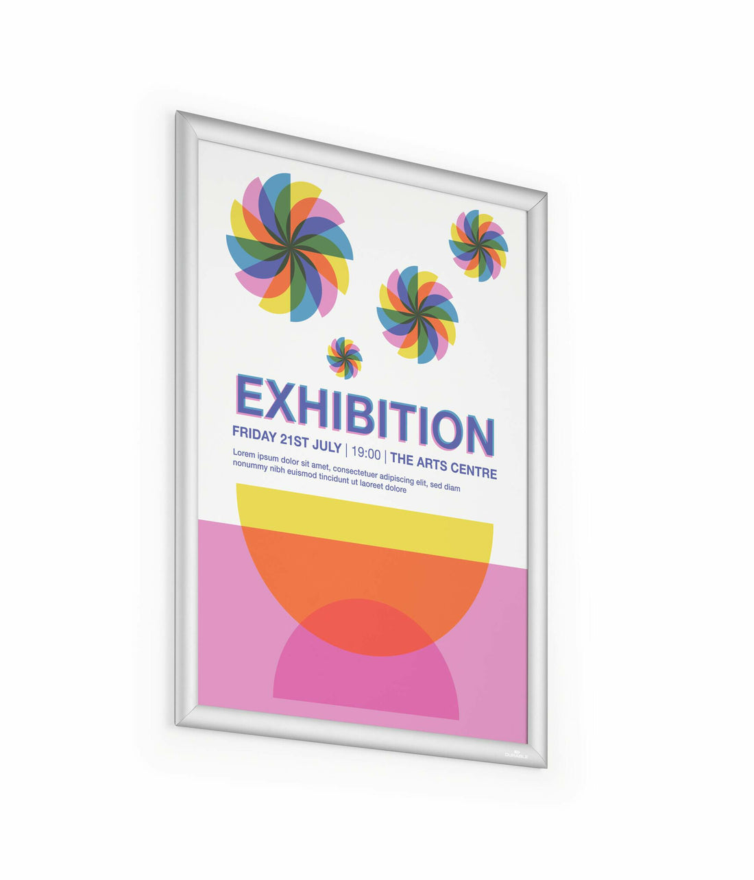 Durable 500823 wall frame 450 x 625 mm Rectangle Silver Aluminium - image 5