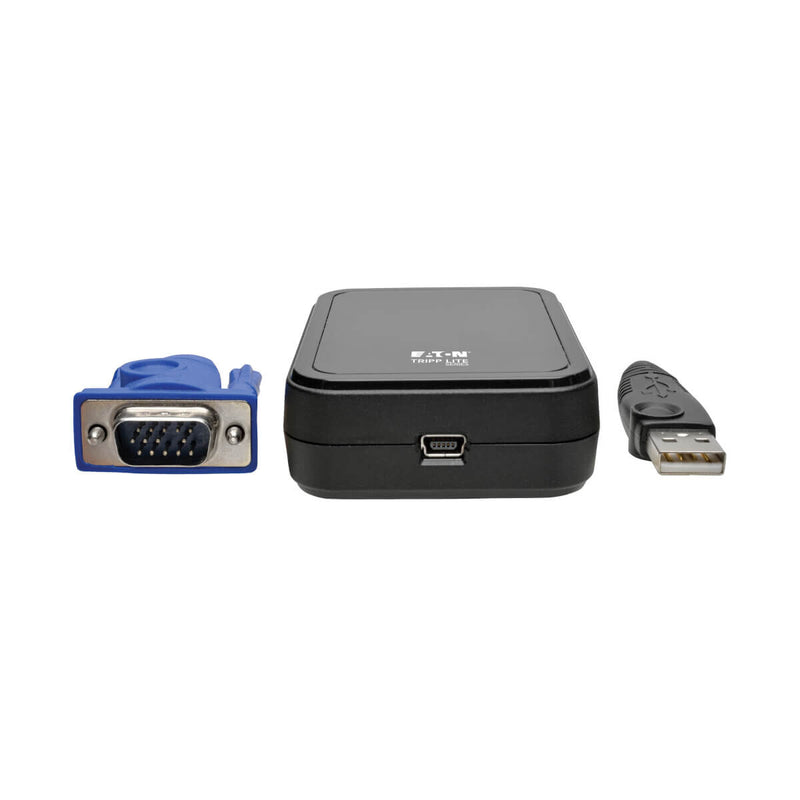 Tripp Lite B032-VU1 KVM Console to USB 2.0 Portable Laptop Crash Cart Adapter with File Transfer and Video Capture, 1920 x 1200 @ 60 Hz